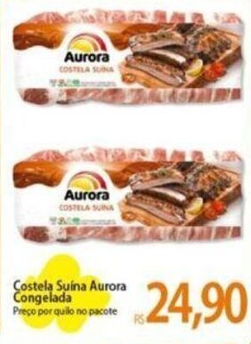 Atacadão Costela Suina Aurora Congelada Preço por quilo no pacote oferta