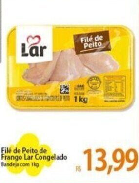 Atacadão Filé de Peito de Frango Lar Congelado Bandeja com 1kg oferta