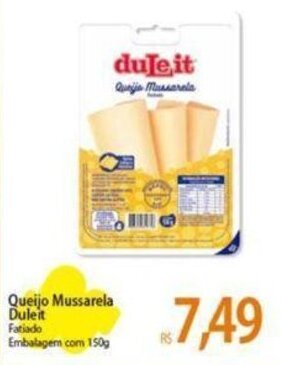 Atacadão Queijo Mussarela Duleit Fatiado Embalagem com 150g oferta