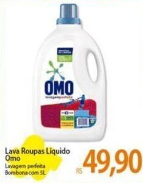 Atacadão Lava Roupas Líquido Omo Lavagem perfeita Bombona com 5L oferta