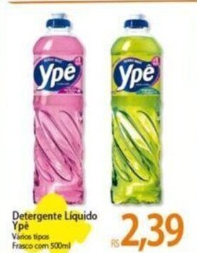 Atacadão Detergente Líquido Ypè Vários tipos Frasco com 500ml oferta