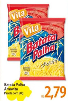 Atacadão Batata Palha Amavita Pacote com 80g oferta