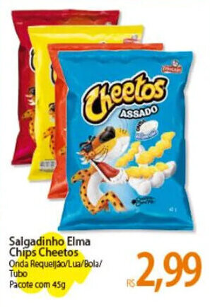 Cheetos Onda, Bola, Lua, Tubo.