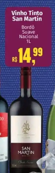 Vinho Tinto San Martin Bordô Suave Nacional 1L