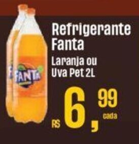 Supermercados Mateus Refrigerante Fanta Laranja ou FANTA Uva Pet 2L oferta
