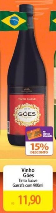 Vinho Góes Tinto Suave Garrafa com 900ml