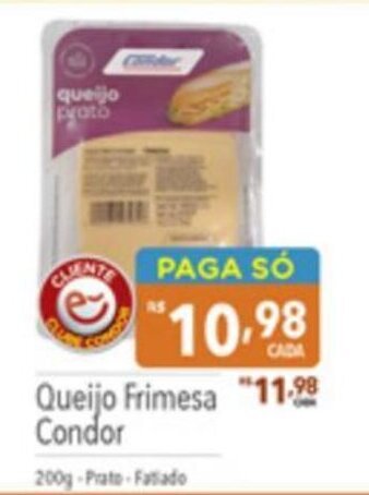 Supermercados Condor Queijo Frimesa Condor 200g-Prato-Fatiado oferta