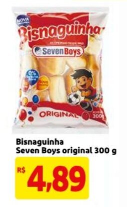 Mercado Extra Bisnaguinha Seven Boys original 300g oferta