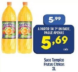 Arena Atacado Suco Tampico Frutas Citricas 2L oferta