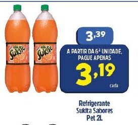 Arena Atacado Refrigerante Sukita sabores pet 2L oferta
