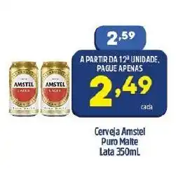 Arena Atacado Cerveja Amstel Puro Malte LT 350ml oferta