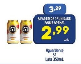 Arena Atacado Aguardente 51 Lata 350ml oferta