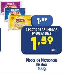 Arena Atacado Pipoca de Microondas Kisabor 100g oferta
