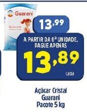 Acucar Cristal Guarani Pacote 5kg