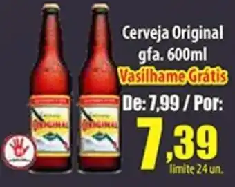 Superbom Supermercados Cerveja Original gfa. 600ml Vasilhame Grátis oferta