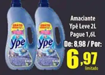 Superbom Supermercados Amaciante Ypê Leve 2L Pague 1,6L oferta