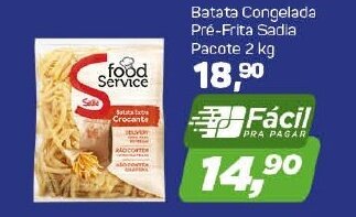 Arena Atacado Batata Congelada Pre-Frita Sadia Pacote 2kg oferta