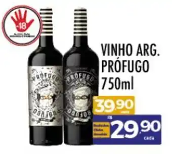 Supermercados Avenida VINHO ARG. PRÓFUGO 750ml oferta
