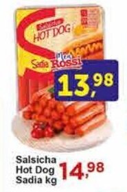 Rossi Supermercado Salsicha Hot Dog Sadia kg oferta