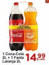 Rossi Supermercado 1 Coca-Cola 2L+1 Fanta Laranja 2L oferta