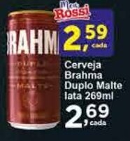 Rossi Supermercado Cerveja Brahma Duplo Malte lata 269ml oferta