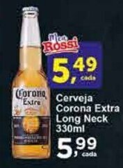 Rossi Supermercado Cerveja Corona Extra Long Neck 330ml oferta