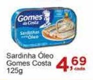 Rossi Supermercado Sardinha Óleo Gomes Costa 125g oferta