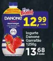 Rossi Supermercado logurte Danone Garrafão 1250g oferta