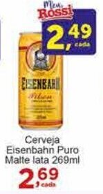 Rossi Supermercado Cerveja Eisenbahn Puro Malte lata 269ml oferta