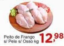 Rossi Supermercado Peito de Frango s/ Pele s/ osso kg oferta