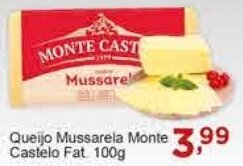 Rossi Supermercado Queijo Mussarela Monte Castelo Fat. 100g oferta