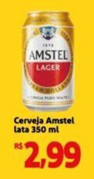 Extra Supermercado Cerveja Amstel lata 350 ml oferta