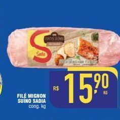 Mercantil Rodrigues Filé mignon suíno sadia cong. kg oferta