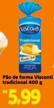 Extra Supermercado Pão de forma Visconti tradicional 400 g oferta