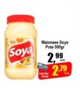 Higa's Supermercado Maionese Soya Pote 500g oferta