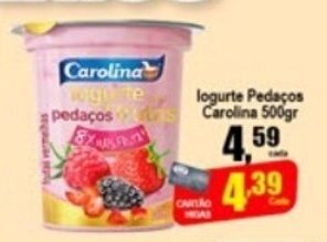 Higa's Supermercado Iogurte Pedacos Carolina 500g oferta