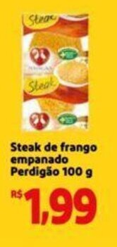 Extra Supermercado Steak de frango empanado Perdigão 100 g oferta