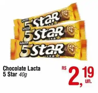 Fort Atacadista Chocolate Lacta 5 Star 40g oferta