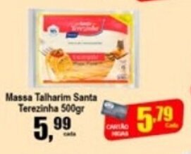 Higa's Supermercado Massa Talharim Santa Terezinha 500g oferta