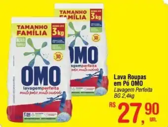 Fort Atacadista Lava Roupas em Pó OMO Lavagem Perfeita BG 2,4kg oferta