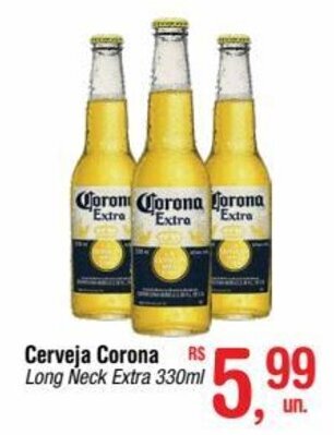 Fort Atacadista Cerveja Corona Long Neck Extra 330ml oferta