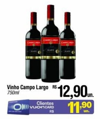 Fort Atacadista Vinho Campo Largo 750ml oferta