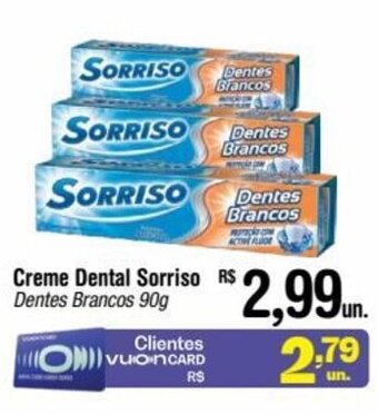 Fort Atacadista Creme Dental Sorriso Dentes Brancos 90g oferta