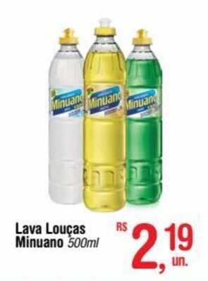 Fort Atacadista Lava Louças Minuano 500ml oferta