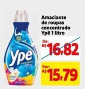 Extra Supermercado Amaciante de roupas concentrado Ypê 1 litro oferta