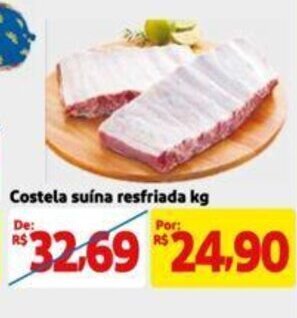 Extra Supermercado Costela suína resfriada kg oferta