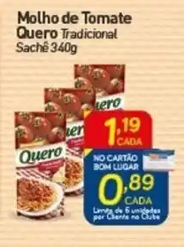 Rede Bom Lugar Molho de Tomate Quero 340g oferta