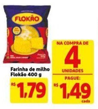 Extra Supermercado Farinha de milho Flokão 400 g oferta