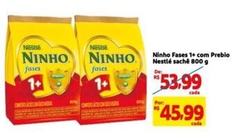 Extra Supermercado Ninho Fases 1+ com Prebio Nestlé sachê 800 g oferta