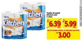 Extra Supermercado Toalha de papel Kitchen com 2 rolos oferta